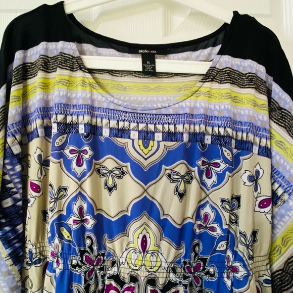 Style & Co Women’s Multicolored Tunic sleeve Top Sz XL NWOT💖 - Picture 10 of 13